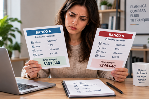 Préstamo personal: podés pagar el doble según el banco que elijas